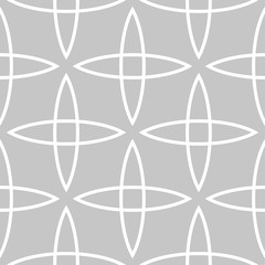 Gray and white geometric ornament. Seamless pattern