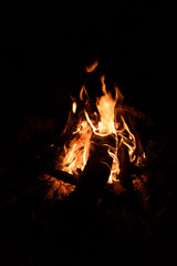 Winter camp bon fire