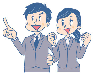 ビジネスマン 男女のイラスト