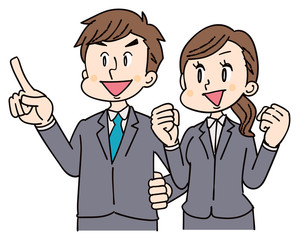 ビジネスマン 男女のイラスト