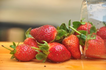 Fresh ripe strawberries. Healthy strawberries
