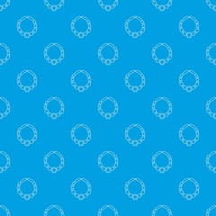 Pearl necklace pattern vector seamless blue repeat for any use