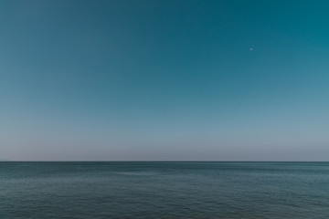 sea and blue sky background.