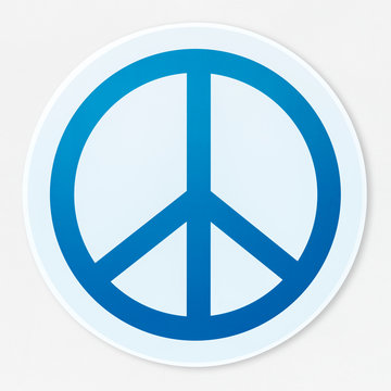 Isolated peace sign icon illustration
