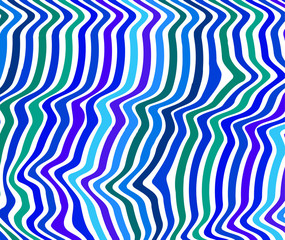 Abstract wave pattern. Blue light and dark line pattern for fabric. Graphic vector background.