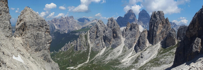 Włochy, Dolomity - na szlaku Szlak Sentiero Bonacossa, panorama © Iwona