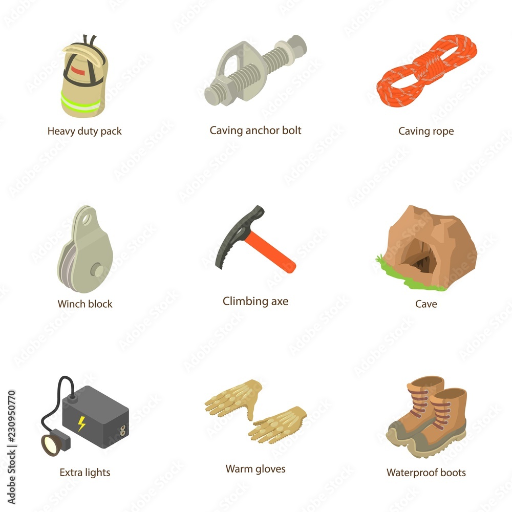 Poster output icons set. isometric set of 9 output vector icons for web isolated on white background