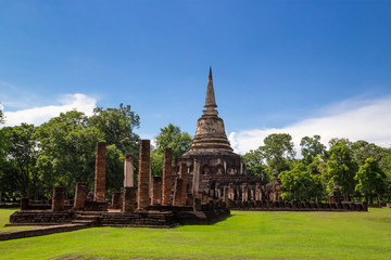 Wat Chang Lom in Si Satchanalai Historical Park, Sukhothai, Thailand.