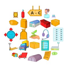 Fund icons set. Cartoon set of 25 fund vector icons for web isolated on white background