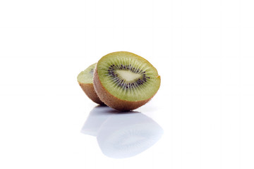 Kiwi Fruit isolated over the white background