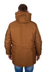 Young man wearing winter parka jacket © Ocskay Mark