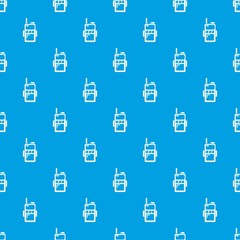 Paintball walkie talkie pattern vector seamless blue repeat for any use