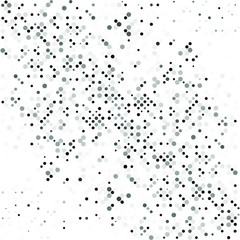 Grey White Background. Circles background. Random Dots. Grey and White shades. Grey background for your design. Digital. Mosaic effect. Halftone vector.