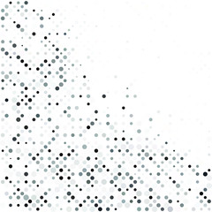 Grey White Background. Circles background. Random Dots. Grey and White shades. Grey background for your design. Digital. Mosaic effect. Halftone vector.
