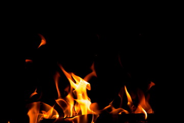 Fototapeta premium Abstract fire on black background