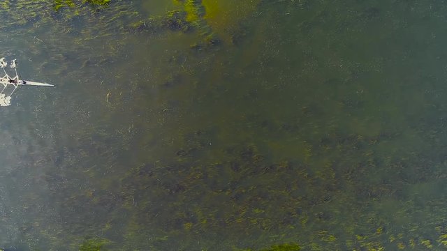 Cayak boat aerial view