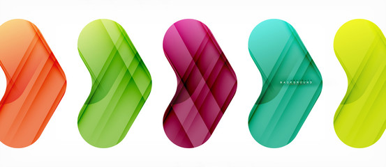 Colorful glossy arrows abstract background