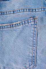 Jeans close up pants fashion blue pocket back
