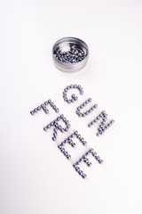 Gun free zone title made of bullets