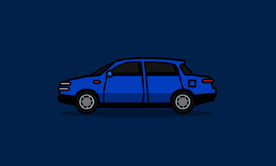 Fototapeta na wymiar Sedan Car Vector Illustration