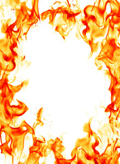 Burning fire frame
