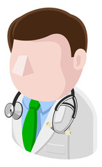 Fototapeta premium A Doctor man avatar cartoon person icon emoji