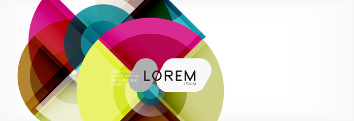 Fototapeta premium Abstract background bright circles geometric design