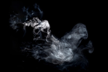Naklejka premium smoke isolated on black background image