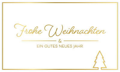 Christmas Greetings - "Frohe Weihnachten" (Gold)