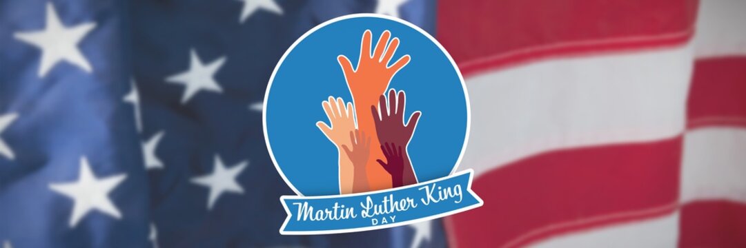 Composite Image Of Martin Luther King Day With Hands