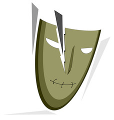 white and abstract image mask of silence