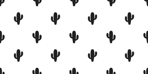 Fototapeta na wymiar cactus seamless pattern vector flower Desert botanica plant garden summer scarf isolated tile background repeat wallpaper cartoon