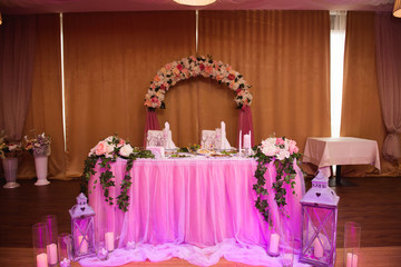 wedding banquet in a restaurant