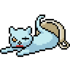 Obraz premium vector pixel art pet in cup