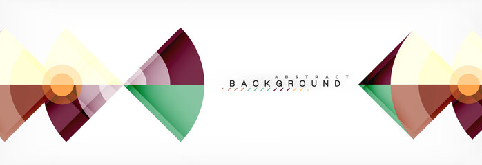 Triangles and circle geometric background