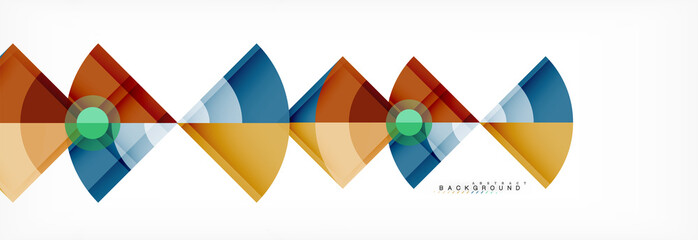 Trendy circles composition geometric background