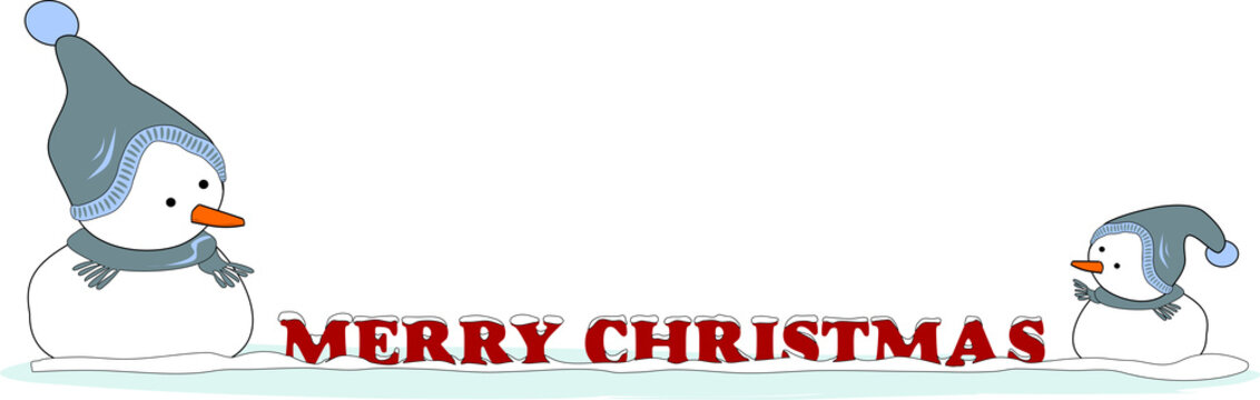 Zwei Schneem&auml;nner w&uuml;nschen Merey Christmas