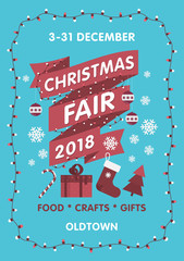 Vector Christmas Fair poster template