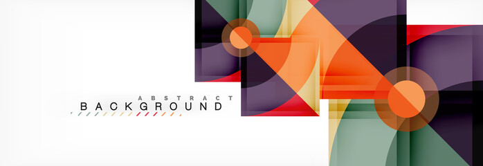 Triangles and circle geometric background