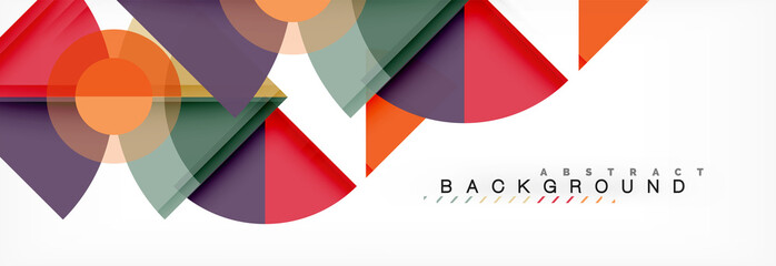 Obraz premium Triangles and circle geometric background