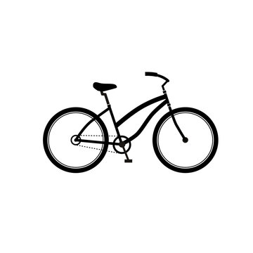 Bicycle icon in trendy design style, Bicycle icon isolated on white background. 