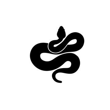 creative Snake silhouette template design vector illustration