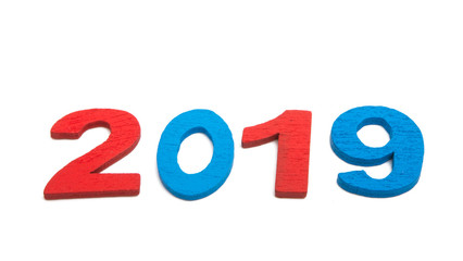 colored wooden numbers 2019