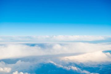 Fototapeta na wymiar White clouds on blue sky as cloudscape background
