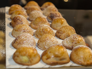 Italian Neapolitan Pastry: Group of Filled Pastries on a Tray