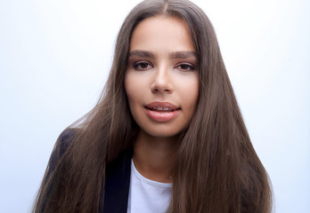 closeup.confident young woman