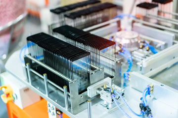 robotic screen protector film or glass cover in manufacture phone factory