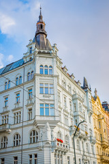 Immeubles au bord de La Vltava à Prague