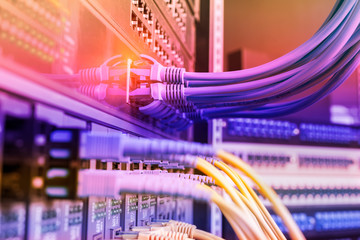 optical fibre information technology equipment in data center