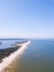 Baltic beach from above. Drone photography.